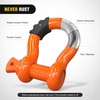image:imageNilight 2 Pack 34 DRing Separate Shackle 45000 Lbs Break Strength  Includes 78 Lock Pin Isolators and Washers Off Road Recovery for Tow Strap Winch Truck Vehicle BlackOrange 34 2 Pack