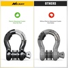 image:imageNilight 2 Pack 34 DRing Separate Shackle 45000 Lbs Break Strength  Includes 78 Lock Pin Isolators and Washers Off Road Recovery for Tow Strap Winch Truck Vehicle BlackBlack 34 2 Pack