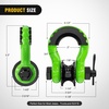 image:imageNilight 2 Pack 34 DRing Separate Shackle 45000 Lbs Break Strength  Includes 78 Lock Pin Isolators and Washers Off Road Recovery for Tow Strap Winch Truck Vehicle BlackGreen 34 wTowing Pulley 2 Pack