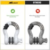 image:imageNilight 2 Pack 34 DRing Separate Shackle 45000 Lbs Break Strength  Includes 78 Lock Pin Isolators and Washers Off Road Recovery for Tow Strap Winch Truck Vehicle BlackWhite 34 2 Pack