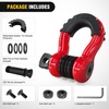 image:imageNilight 2 Pack 34 DRing Separate Shackle 45000 Lbs Break Strength  Includes 78 Lock Pin Isolators and Washers Off Road Recovery for Tow Strap Winch Truck Vehicle BlackRed 34 wAntiTheft Shackle