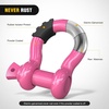 image:imageNilight 2 Pack 34 DRing Separate Shackle 45000 Lbs Break Strength  Includes 78 Lock Pin Isolators and Washers Off Road Recovery for Tow Strap Winch Truck Vehicle BlackPink 34 2 Pack