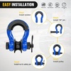image:imageNilight 2 Pack 34 DRing Separate Shackle 45000 Lbs Break Strength  Includes 78 Lock Pin Isolators and Washers Off Road Recovery for Tow Strap Winch Truck Vehicle BlackBlue 34 wTowing Pulley 2 Pack