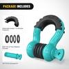 image:imageNilight 2 Pack 34 DRing Separate Shackle 45000 Lbs Break Strength  Includes 78 Lock Pin Isolators and Washers Off Road Recovery for Tow Strap Winch Truck Vehicle BlackTurquoise Green 34 2 Pack
