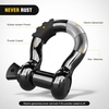 image:imageNilight 2 Pack 34 DRing Separate Shackle 45000 Lbs Break Strength  Includes 78 Lock Pin Isolators and Washers Off Road Recovery for Tow Strap Winch Truck Vehicle BlackBlack 34 2 Pack