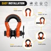 image:imageNilight 2 Pack 34 DRing Separate Shackle 45000 Lbs Break Strength  Includes 78 Lock Pin Isolators and Washers Off Road Recovery for Tow Strap Winch Truck Vehicle BlackOrange 34 wTowing Pulley 2 Pack