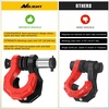 image:imageNilight 2 Pack 34 DRing Separate Shackle 45000 Lbs Break Strength  Includes 78 Lock Pin Isolators and Washers Off Road Recovery for Tow Strap Winch Truck Vehicle BlackBlack Red 34 wSeparate Shackle