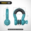 image:imageNilight 2 Pack 34 DRing Separate Shackle 45000 Lbs Break Strength  Includes 78 Lock Pin Isolators and Washers Off Road Recovery for Tow Strap Winch Truck Vehicle BlackTeal 34 2 Pack