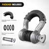image:imageNilight 2 Pack 34 DRing Separate Shackle 45000 Lbs Break Strength  Includes 78 Lock Pin Isolators and Washers Off Road Recovery for Tow Strap Winch Truck Vehicle BlackGray 34 2 Pack