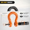 image:imageNilight 2 Pack 34 DRing Separate Shackle 45000 Lbs Break Strength  Includes 78 Lock Pin Isolators and Washers Off Road Recovery for Tow Strap Winch Truck Vehicle BlackOrange 34 wAntiTheft Shackle