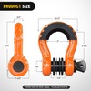 image:imageNilight 2 Pack 34 DRing Separate Shackle 45000 Lbs Break Strength  Includes 78 Lock Pin Isolators and Washers Off Road Recovery for Tow Strap Winch Truck Vehicle BlackOrange 34 wAntiTheft Shackle