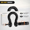 image:imageNilight 2 Pack 34 DRing Separate Shackle 45000 Lbs Break Strength  Includes 78 Lock Pin Isolators and Washers Off Road Recovery for Tow Strap Winch Truck Vehicle BlackBlack 34 wAntiTheft Shackle