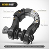image:imageNilight 2 Pack 34 DRing Separate Shackle 45000 Lbs Break Strength  Includes 78 Lock Pin Isolators and Washers Off Road Recovery for Tow Strap Winch Truck Vehicle BlackBlack 34 31 Ton 2 Pack