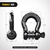 image:imageNilight 2 Pack 34 DRing Separate Shackle 45000 Lbs Break Strength  Includes 78 Lock Pin Isolators and Washers Off Road Recovery for Tow Strap Winch Truck Vehicle BlackBlack 34 2 Pack