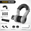 image:imageNilight 2 Pack 34 DRing Separate Shackle 45000 Lbs Break Strength  Includes 78 Lock Pin Isolators and Washers Off Road Recovery for Tow Strap Winch Truck Vehicle BlackGrey 34 wAntiTheft Shackle