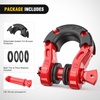 image:imageNilight 2 Pack 34 DRing Separate Shackle 45000 Lbs Break Strength  Includes 78 Lock Pin Isolators and Washers Off Road Recovery for Tow Strap Winch Truck Vehicle BlackRed 34 31 Ton 2 Pack