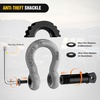 image:imageNilight 2 Pack 34 DRing Separate Shackle 45000 Lbs Break Strength  Includes 78 Lock Pin Isolators and Washers Off Road Recovery for Tow Strap Winch Truck Vehicle BlackGrey 34 wAntiTheft Shackle