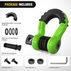 image:imageNilight 2 Pack 34 DRing Separate Shackle 45000 Lbs Break Strength  Includes 78 Lock Pin Isolators and Washers Off Road Recovery for Tow Strap Winch Truck Vehicle BlackGreen 34 wAntiTheft Shackle