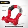 image:imageNilight 2 Pack 34 DRing Separate Shackle 45000 Lbs Break Strength  Includes 78 Lock Pin Isolators and Washers Off Road Recovery for Tow Strap Winch Truck Vehicle BlackRed