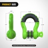 image:imageNilight 2 Pack 34 DRing Separate Shackle 45000 Lbs Break Strength  Includes 78 Lock Pin Isolators and Washers Off Road Recovery for Tow Strap Winch Truck Vehicle BlackGreen 34 2 Pack