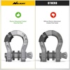 image:imageNilight 2 Pack 34 DRing Separate Shackle 45000 Lbs Break Strength  Includes 78 Lock Pin Isolators and Washers Off Road Recovery for Tow Strap Winch Truck Vehicle BlackSilver Gray31 Ton Mega