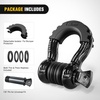 image:imageNilight 2 Pack 34 DRing Separate Shackle 45000 Lbs Break Strength  Includes 78 Lock Pin Isolators and Washers Off Road Recovery for Tow Strap Winch Truck Vehicle BlackBlack 34 2 Pack