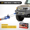 image:imageNilight 2 Pack 34 DRing Separate Shackle 45000 Lbs Break Strength  Includes 78 Lock Pin Isolators and Washers Off Road Recovery for Tow Strap Winch Truck Vehicle BlackBlue 34 wTowing Pulley 2 Pack