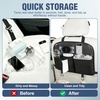 image:imageNilight Car Seat Back Organizer 2PCS Black PU Leather Universal  Cup Holder Tissue Box Removable Bucket Waterproof Multifunctional Storage Bag for Cars Vans SUVs MPVs Pickup TrucksBlack Leather wBucket2Pcs Short Szie