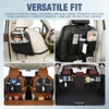 image:imageNilight Car Seat Back Organizer 2PCS Black PU Leather Universal  Cup Holder Tissue Box Removable Bucket Waterproof Multifunctional Storage Bag for Cars Vans SUVs MPVs Pickup TrucksBlack Leather wBucket1 Pc Short Szie