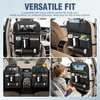 image:imageNilight Car Seat Back Organizer 2PCS Black PU Leather Universal  Cup Holder Tissue Box Removable Bucket Waterproof Multifunctional Storage Bag for Cars Vans SUVs MPVs Pickup TrucksBlack Leather wTray and Bucket1 Pc Long Size