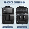 image:imageNilight Car Seat Back Organizer 2PCS Black PU Leather Universal  Cup Holder Tissue Box Removable Bucket Waterproof Multifunctional Storage Bag for Cars Vans SUVs MPVs Pickup TrucksBlack Leather wTray and Bucket1 Pc Long Size
