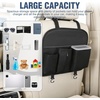image:imageNilight Car Seat Back Organizer 2PCS Black PU Leather Universal  Cup Holder Tissue Box Removable Bucket Waterproof Multifunctional Storage Bag for Cars Vans SUVs MPVs Pickup TrucksBlack Leather wBucket1 Pc Short Szie
