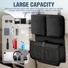 image:imageNilight Car Seat Back Organizer 2PCS Black PU Leather Universal  Cup Holder Tissue Box Removable Bucket Waterproof Multifunctional Storage Bag for Cars Vans SUVs MPVs Pickup TrucksBlack Oxford Fabric 2Pcs Middle Size