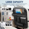image:imageNilight Car Seat Back Organizer 2PCS Black PU Leather Universal  Cup Holder Tissue Box Removable Bucket Waterproof Multifunctional Storage Bag for Cars Vans SUVs MPVs Pickup TrucksBlack Leather wTray and Bucket1 Pc Long Size