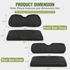 image:imageNilight Golf Cart Front Seat Cover 1PC Black Leather Club Car DS  Waterproof Leather No Staple Design All Season Protection Sun Scratch Resistant Cover Fits 19822000 Club Car DS20042019 Club Car Precedent Black FrontRear