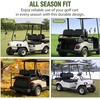 image:imageNilight Golf Cart Front Seat Cover 1PC Black Leather Club Car DS  Waterproof Leather No Staple Design All Season Protection Sun Scratch Resistant Cover Fits 19822000 Club Car DS19942013 EZGO TXTRXV Black FrontRear