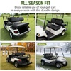 image:imageNilight Golf Cart Front Seat Cover 1PC Black Leather Club Car DS  Waterproof Leather No Staple Design All Season Protection Sun Scratch Resistant Cover Fits 19822000 Club Car DS19822000 Club Car DS Black FrontRear