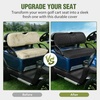 image:imageNilight Golf Cart Front Seat Cover 1PC Black Leather Club Car DS  Waterproof Leather No Staple Design All Season Protection Sun Scratch Resistant Cover Fits 19822000 Club Car DS19942013 EZGO TXTRXV BlackFront