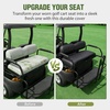 image:imageNilight Golf Cart Front Seat Cover 1PC Black Leather Club Car DS  Waterproof Leather No Staple Design All Season Protection Sun Scratch Resistant Cover Fits 19822000 Club Car DS19942013 EZGO TXTRXV Black FrontRear
