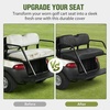 image:imageNilight Golf Cart Front Seat Cover 1PC Black Leather Club Car DS  Waterproof Leather No Staple Design All Season Protection Sun Scratch Resistant Cover Fits 19822000 Club Car DSUniversal Fit BlackRear