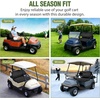 image:imageNilight Golf Cart Front Seat Cover 1PC Black Leather Club Car DS  Waterproof Leather No Staple Design All Season Protection Sun Scratch Resistant Cover Fits 19822000 Club Car DS20042019 Club Car Precedent BlackFront