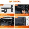 image:imageNilight Truck Bed Tool Box Left Drivers Side Truck Tool Box Fit for Ford F150 19992014 ABS Swing Case Truck Bed Storage Box with Lockable Lid Waterproof Wheel Well Toolbox BlackFor Ford F250350 19992016 Passenger Side
