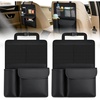 image:imageNilight Car Seat Back Organizer 2PCS Black PU Leather Universal  Cup Holder Tissue Box Removable Bucket Waterproof Multifunctional Storage Bag for Cars Vans SUVs MPVs Pickup TrucksBlack Leather2Pcs Middle Size
