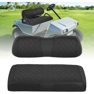 image:imageNilight Golf Cart Front Seat Cover 1PC Black Leather Club Car DS  Waterproof Leather No Staple Design All Season Protection Sun Scratch Resistant Cover Fits 19822000 Club Car DS20002026 Club Car DS BlackFront
