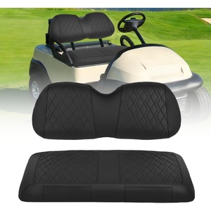 image:imageNilight Golf Cart Front Seat Cover 1PC Black Leather Club Car DS  Waterproof Leather No Staple Design All Season Protection Sun Scratch Resistant Cover Fits 19822000 Club Car DS20042019 Club Car Precedent BlackFront