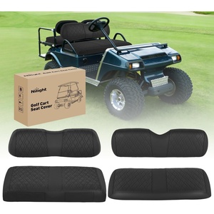 image:imageNilight Golf Cart Front Seat Cover 1PC Black Leather Club Car DS  Waterproof Leather No Staple Design All Season Protection Sun Scratch Resistant Cover Fits 19822000 Club Car DS20002025 Club Car DS Black FrontRear