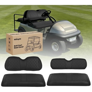 image:imageNilight Golf Cart Front Seat Cover 1PC Black Leather Club Car DS  Waterproof Leather No Staple Design All Season Protection Sun Scratch Resistant Cover Fits 19822000 Club Car DS20042019 Club Car Precedent Black FrontRear