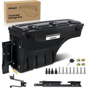 image:imageNilight Truck Bed Tool Box Left Drivers Side Truck Tool Box Fit for Ford F150 19992014 ABS Swing Case Truck Bed Storage Box with Lockable Lid Waterproof Wheel Well Toolbox BlackFor Silverado Sierra 20192020 Driver Side