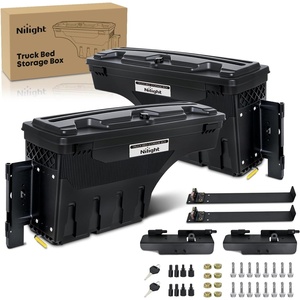 image:imageNilight Truck Bed Tool Box Left Drivers Side Truck Tool Box Fit for Ford F150 19992014 ABS Swing Case Truck Bed Storage Box with Lockable Lid Waterproof Wheel Well Toolbox BlackFor Ford F150 19992014 DriverPassenger Side