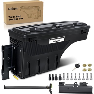 image:imageNilight Truck Bed Tool Box Left Drivers Side Truck Tool Box Fit for Ford F150 19992014 ABS Swing Case Truck Bed Storage Box with Lockable Lid Waterproof Wheel Well Toolbox BlackFor Silverado Sierra 20072018 Driver Side